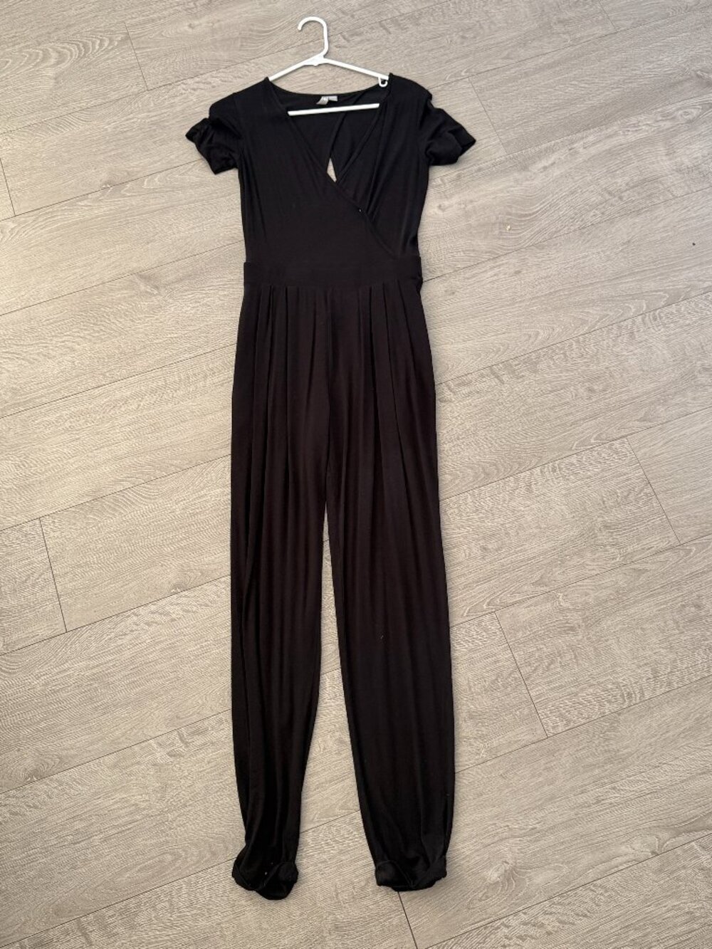 ASOS Black Wrap Wide Leg Jumpsuit Size US 4